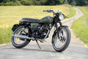 An old photo of a francis-barnett bike